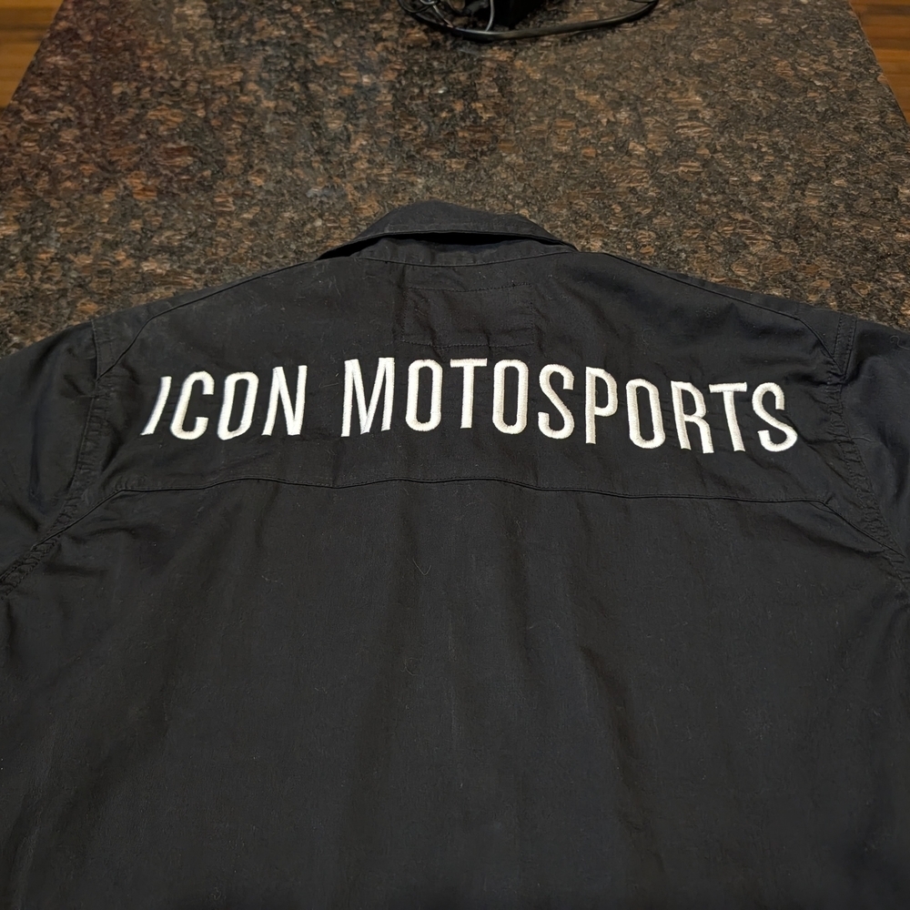 Icon Motorsports Kingsley Men’s Black Button-Up Team Shop Motorcycle Gear (S) - Picture 3 of 7